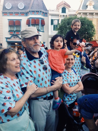 My family in the Bill Murray Dot Tee at Disney World
