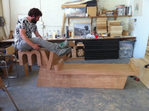 Myspace Logo Bench