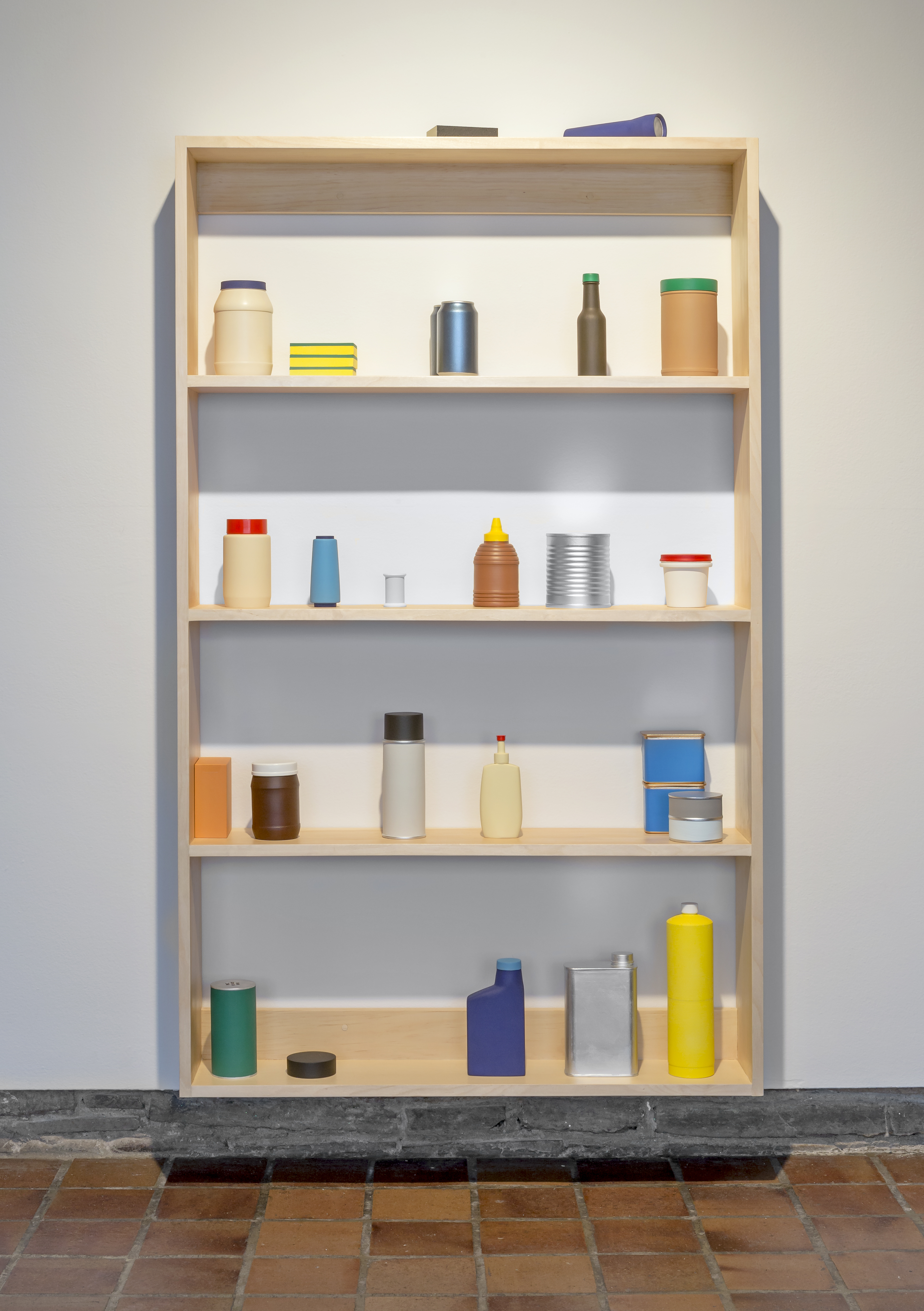 Storage Shelf, 2015 | acrylic on wood and MDF | photo credit: Toni Hafkenscheid